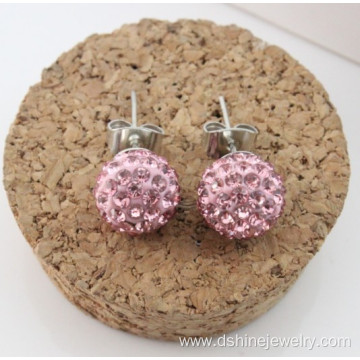 Wholesale Colorful Shamballa Balls Stud Earring For Women